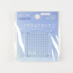 [BGM BT-AB004] BGM Acrylic Grid Stamp Block 5cm x 5cm