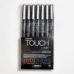 [SHINHAN 4305007] SHINHAN Touch Liner Brush Pen Set x 7