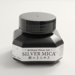 [KURETAKE BA302-6] KURETAKE Silver Mica Brilliant Calligraphy Ink 60ml