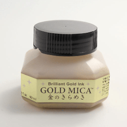 [KURETAKE BA301-6] KURETAKE Gold Mica Brilliant Caligraphy Ink 60ml