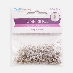 [MULTICRAFT JF258B] MULTICRAFT Craft Medley Jump Ring 6mm x 350 Silver