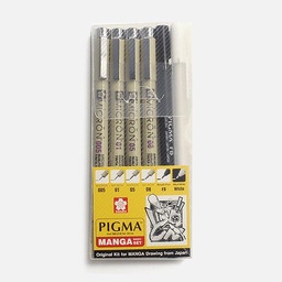 [SAKURA XSDK-M6] SAKURA Pigma Micron Manga Basic Pen Set x 6
