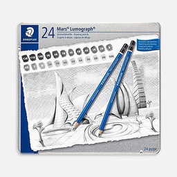 [STAEDTLER 100 G24] STAEDTLER Mars Lumograph Graphite Pencil Set x 24