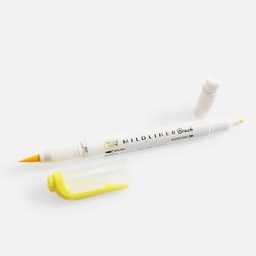 [ZEBRA WFT8-MLY] ZEBRA Mildliner Brush Marker Fluorescent Mild Lemon Yellow