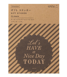 [MIDORI 82284006] MIDORI Chotto Gift Sticker Nice Day Black