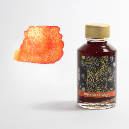 [DIAMINE 700987831016] DIAMINE Shimmering Fountain Pen Ink 50ml Inferno Orange