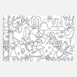 [AVENUE MANDARINE GY080] AVENUE MANDARINE Graffy Roll Princesses & Knights 90gsm 35cm x 5m