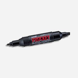 [UNI PM-150TR-24] UNI Prockey Twin Marker Chisel Tip Black