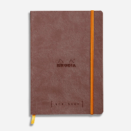[RHODIA 117763] RHODIA Ivory Paper Softcover Goal Book 90gsm Grid A5 x 120 Chocolate