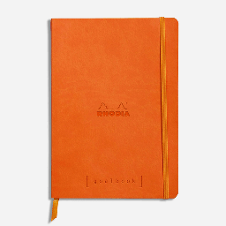 [RHODIA 117774] RHODIA Ivory Paper Grid Softcover Goal Book 90gsm A5 x 120 Tangerine