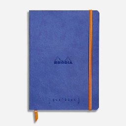 [RHODIA 117748] RHODIA Ivory Paper Softcover Goal Book 90gsm Dot A5 x 120 Sapphire Blue
