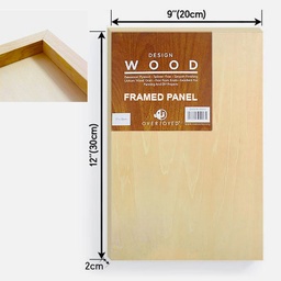 [OVJ P60912] OVJ Basswood Wood Framed Panel 2cm x 20cm x 30cm