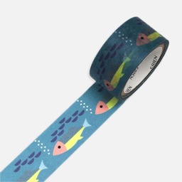 [SAIEN TR-4024] SAIEN Washi Tape 20mm Fish