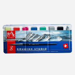 [CARAN D'ACHE 1000.308] CARAN D'ACHE Studio Gouache Pan Set x 8