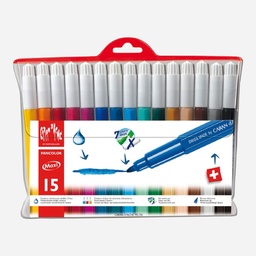 [CARAN D'ACHE 195.715] CARAN D'ACHE Fancolor Water-Soluble Fibre Pen Set x 15