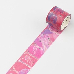 [BGM BM-LGCB016] BGM Washi Tape 30mm Pink Jellyfish