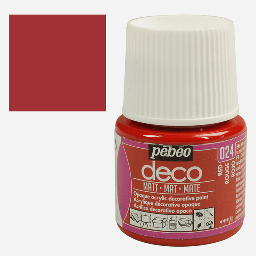 [PEBEO 204024] PEBEO Deco Matt Acrylic Paint 45ml Red