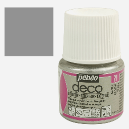 [PEBEO 204421] PEBEO Deco Outdoor Acrylic Paint 45ml Silver
