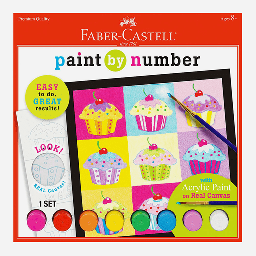 [FABER-CASTELL 14534] FABER-CASTELL Paint By Number Cupcake Pop-Art