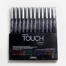 [SHINHAN 4305012] SHINHAN Touch Liner Brush Pen Set x 12