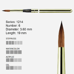 [ESCODA 212140600] ESCODA Reserva Kolinsky-Tajmyr Gold Travel Brush 6