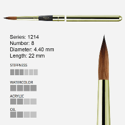 [ESCODA 212140800] ESCODA Reserva Kolinsky-Tajmyr Gold Travel Brush 8