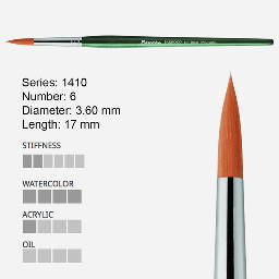 [ESCODA 214100600] ESCODA Barroco Gold Toray Round Brush 6