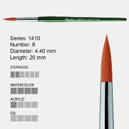 [ESCODA 214100800] ESCODA Barroco Gold Toray Round Brush 8