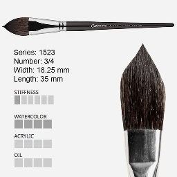 [ESCODA 215231600] ESCODA Ultimo Tendo Synthetic Squirrel Flat Filbert Brush 3/4"