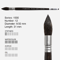 [ESCODA 215301200] ESCODA Ultimo Tendo Synthetic Squirrel Round Mop Brush 12