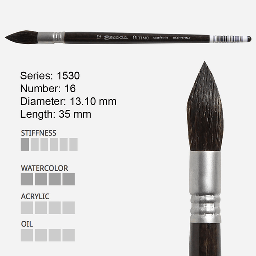 [ESCODA 215301600] ESCODA Ultimo Tendo Synthetic Squirrel Round Mop Brush 16