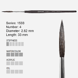 [ESCODA 215330400] ESCODA Ultimo Tendo Synthetic Squirrel Rigger Brush 4