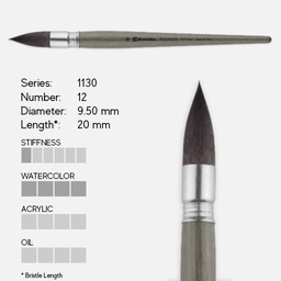 [ESCODA 211301200] ESCODA Aquario Kazan Squirrel Round Mop Brush 12