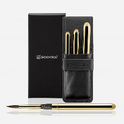 [ESCODA 212500000] ESCODA Reserva Kolinsky-Tajmyr Travel Brush Leather Case Set x 3 (Pre-Order)