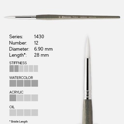 [ESCODA 214301200] ESCODA Perla White Toray Round Brush 12