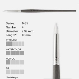 [ESCODA 214350400] ESCODA Perla White Toray Short Round Pointed Brush 4