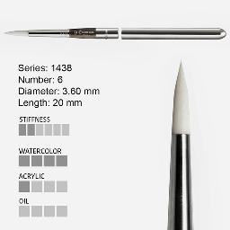 [ESCODA 214380600] ESCODA Perla White Toray Travel Brush 6