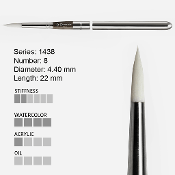 [ESCODA 214380800] ESCODA Perla White Toray Travel Brush 8