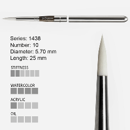 [ESCODA 214381000] ESCODA Perla White Toray Travel Brush 10