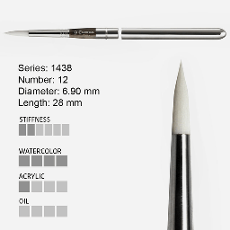 [ESCODA 214381200] ESCODA Perla White Toray Travel Brush 12