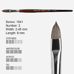 [ESCODA 215410200] ESCODA Versatil Synthetic Kolinsky Filbert Brush 2