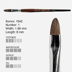 [ESCODA 215420100] ESCODA Versatil Synthetic Kolinsky Bright Brush 1