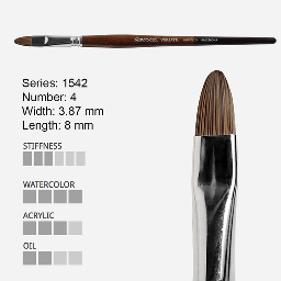 [ESCODA 215420400] ESCODA Versatil Synthetic Kolinsky Bright Brush 4