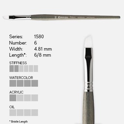 [ESCODA 215800600] ESCODA Perla White Toray Angular Brush 6