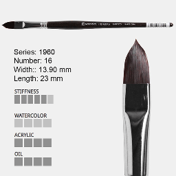 [ESCODA 219601600] ESCODA Primera Teijin Filbert Brush 16
