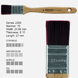 [ESCODA 223501200] ESCODA Primera Teijin Flat Brush 12