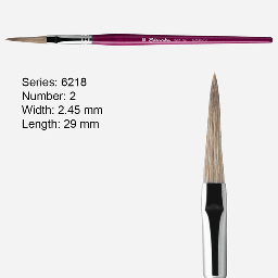 [ESCODA 662180200] ESCODA Bravo Filleting & Lettering Ox Long Filbert Brush 2