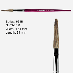 [ESCODA 663180600] ESCODA Bravo Filleting & Lettering Ox Bright Brush 6