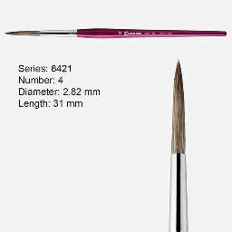 [ESCODA 664210400] ESCODA Bravo Filleting & Lettering Ox Round Brush 4