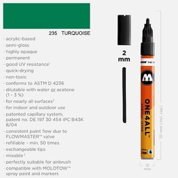 [MOLOTOW 127241] MOLOTOW One4All Acrylic Marker 2mm 235 Turquoise